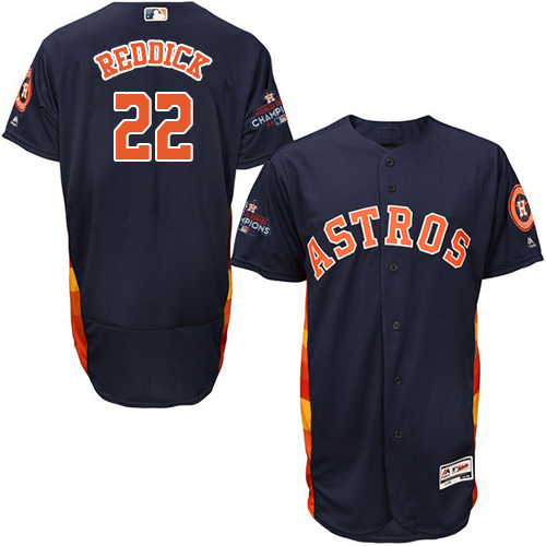 Astros #22 Josh Reddick Navy Blue Flexbase Authentic Collection World Series Champions Stitched MLB Jersey